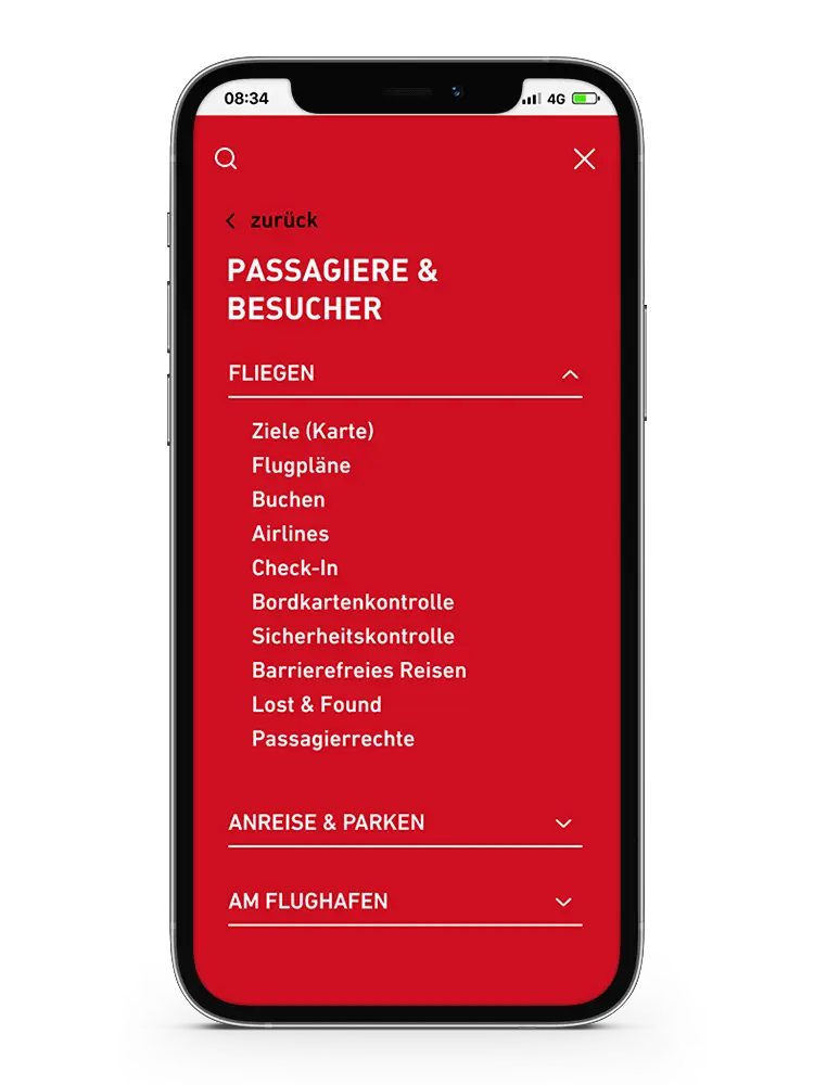 Pocket Rocket Case SCN App Menü