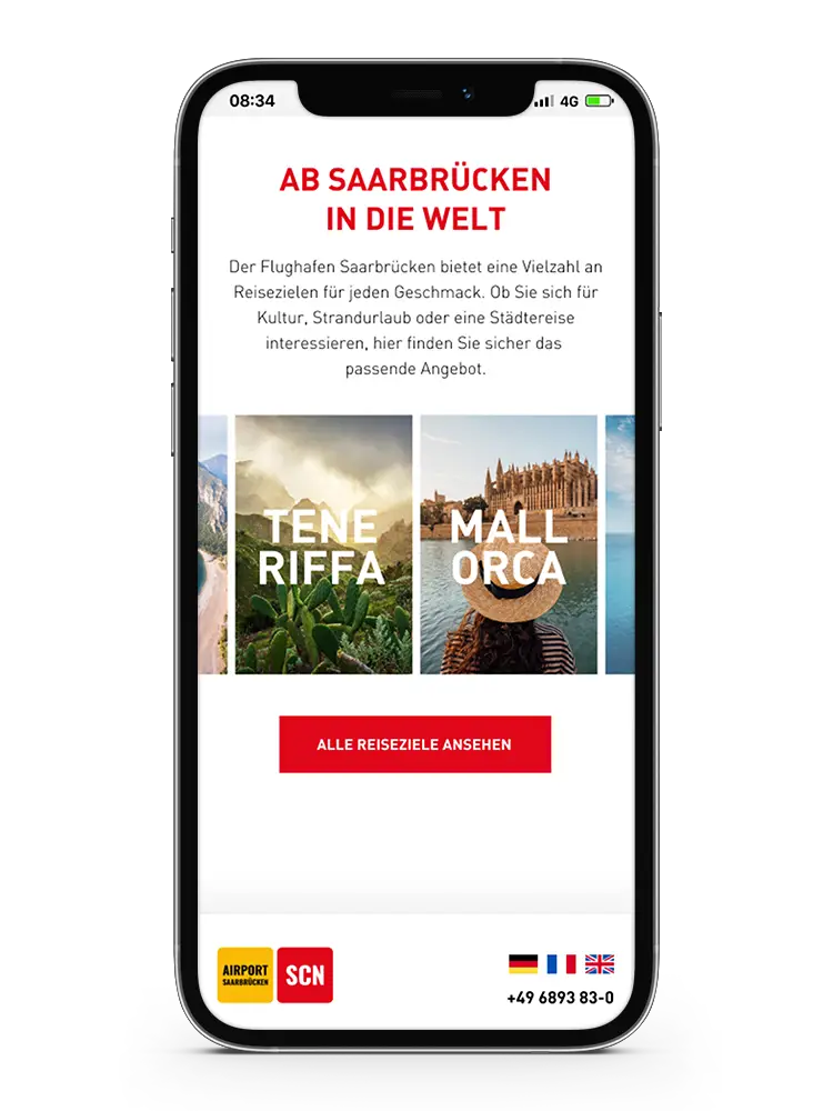 Pocket Rocket Case SCN App Reiseziele
